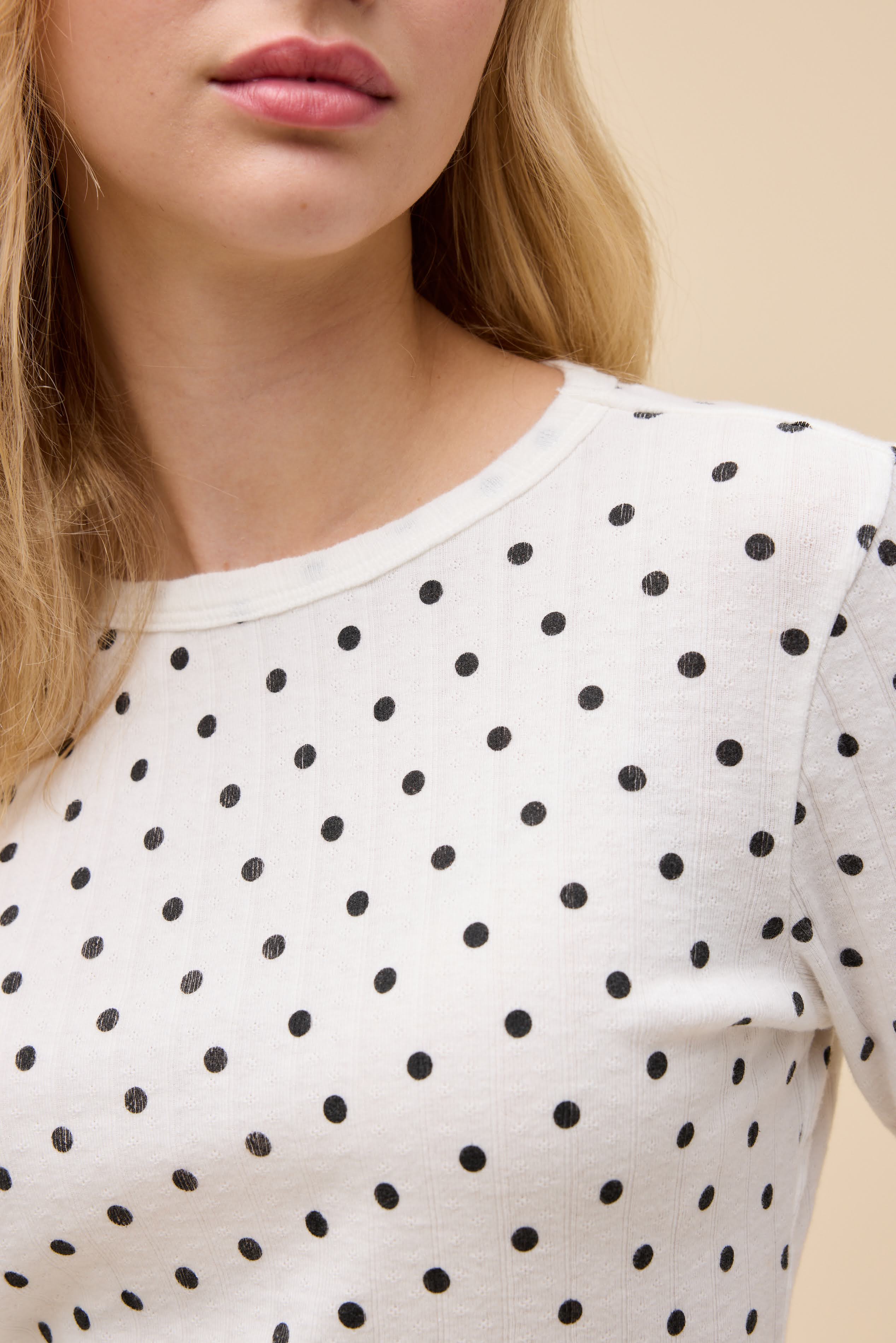 Polka Dot Pointelle Long Sleeve - Image 3