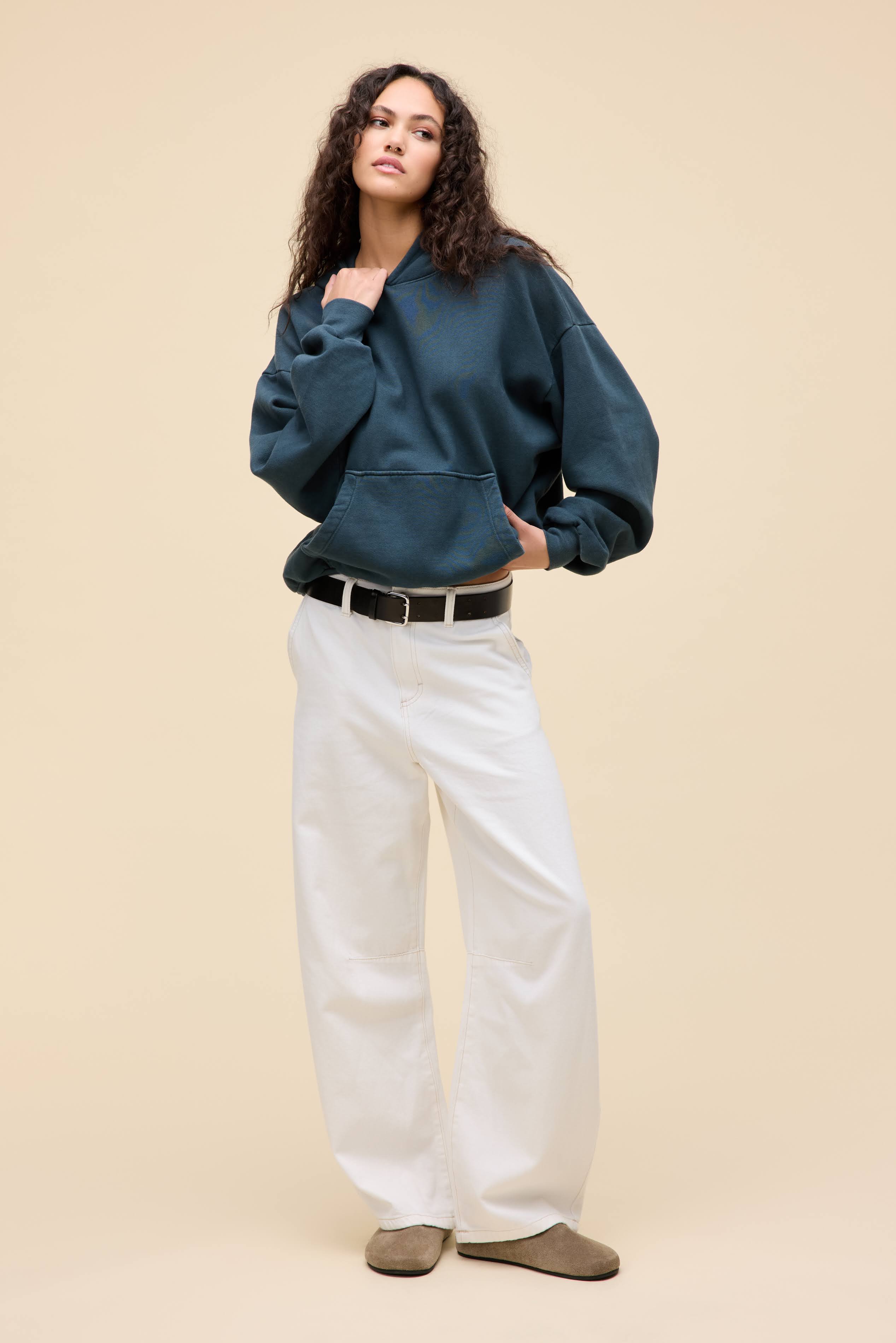 Solid Oversized Hoodie - Image 7