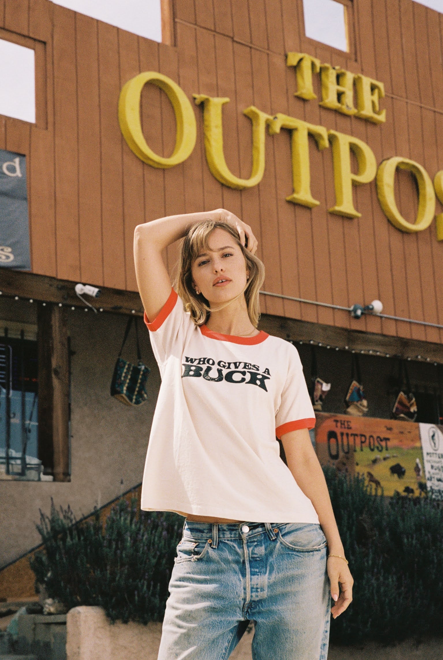 Who Gives A Buck Vintage Ringer Tee - Image 9